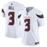 Men's Houston Texans #3 Tank Dell White 2024 Vapor F.U.S.E. Limited Stitched Jersey