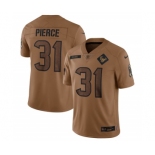 Men's Houston Texans #31 Dameon Pierce 2023 Brown Salute To Service Limited Football Stitched Jersey