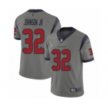 Men's Houston Texans #32 Lonnie Johnson Limited Gray Inverted Legend Football Jersey