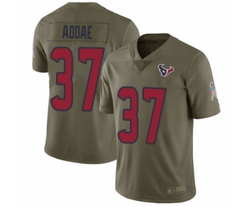 Men's Houston Texans #37 Jahleel Addae Limited Olive 2017 Salute to Service Football Jersey