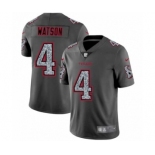 Men's Houston Texans #4 Deshaun Watson Limited Gray Static Fashion Limited Football Jersey