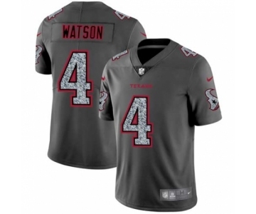 Men's Houston Texans #4 Deshaun Watson Limited Gray Static Fashion Limited Football Jersey