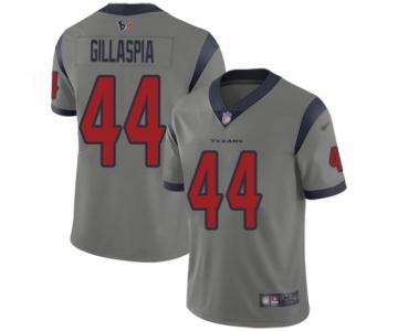 Men's Houston Texans #44 Cullen Gillaspia Limited Gray Inverted Legend Football Jersey