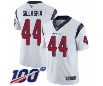 Men's Houston Texans #44 Cullen Gillaspia White Vapor Untouchable Limited Player 100th Season Football Jersey