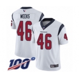 Men's Houston Texans #46 Jon Weeks White Vapor Untouchable Limited Player 100th Season Football Jersey