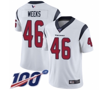 Men's Houston Texans #46 Jon Weeks White Vapor Untouchable Limited Player 100th Season Football Jersey