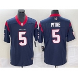 Men's Houston Texans #5 Jalen Pitre Navy Blue 2022 Vapor Untouchable Stitched Nike Limited Jersey