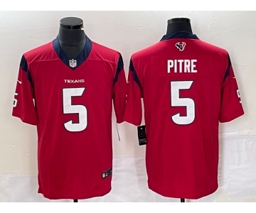 Men's Houston Texans #5 Jalen Pitre Red 2022 Vapor Untouchable Stitched Nike Limited Jersey