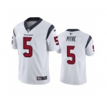 Men's Houston Texans #5 Jalen Pitre White Vapor Untouchable Limited Stitched Jersey