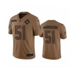 Men's Houston Texans #51 Will Anderson Jr. 2023 Brown Salute To Service Limited Football Stitched Jersey