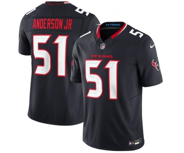 Men's Houston Texans #51 Will Anderson Jr. Navy 2024 Vapor F.U.S.E. Limited Football Stitched Jersey