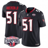 Men's Houston Texans #51 Will Anderson Jr. Navy F.U.S.E. 2024 AFC South Division Champions Vapor Limited Stitched Football Jersey