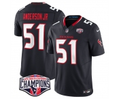 Men's Houston Texans #51 Will Anderson Jr. Navy F.U.S.E. 2024 AFC South Division Champions Vapor Limited Stitched Football Jersey