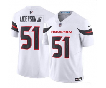 Men's Houston Texans #51 Will Anderson Jr. White 2024 Vapor F.U.S.E. Limited Football Stitched Jersey