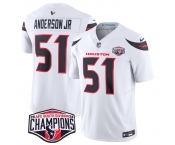 Men's Houston Texans #51 Will Anderson Jr. White F.U.S.E. 2024 AFC South Division Champions Vapor Limited Stitched Football Jersey