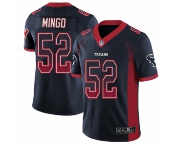 Men's Houston Texans #52 Barkevious Mingo Limited Navy Blue Rush Drift Fashion Football Jersey