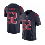 Men's Houston Texans #52 Barkevious Mingo Limited Navy Blue Rush Vapor Untouchable Football Jersey