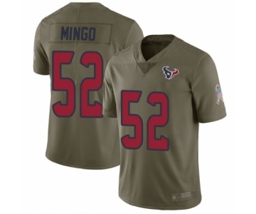 Men's Houston Texans #52 Barkevious Mingo Limited Olive 2017 Salute to Service Football Jersey