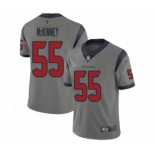 Men's Houston Texans #55 Benardrick McKinney Limited Gray Inverted Legend Football Jersey