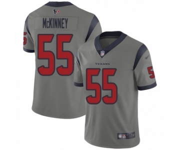 Men's Houston Texans #55 Benardrick McKinney Limited Gray Inverted Legend Football Jersey