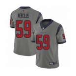 Men's Houston Texans #59 Whitney Mercilus Limited Gray Inverted Legend Football Jersey