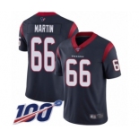 Men's Houston Texans #66 Nick Martin Navy Blue Team Color Vapor Untouchable Limited Player 100th Season Football Jersey