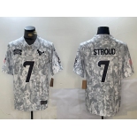 Men's Houston Texans #7 C.J. Stroud 2024 Arctic Camo Salute To Service Limited Stitched Football Jersey