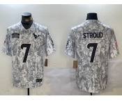 Men's Houston Texans #7 C.J. Stroud 2024 Arctic Camo Salute To Service Limited Stitched Football Jersey