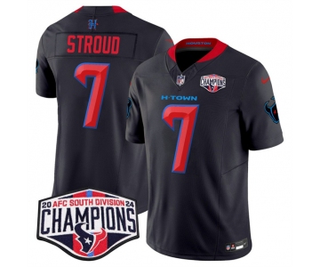 Men's Houston Texans #7 C.J. Stroud Navy 2nd Alternate F.U.S.E. 2024 AFC South Division Champions Vapor Limited Stitched Football Jersey