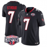 Men's Houston Texans #7 C.J. Stroud Navy F.U.S.E. 2024 AFC South Division Champions Vapor Limited Stitched Football Jersey