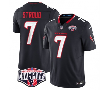 Men's Houston Texans #7 C.J. Stroud Navy F.U.S.E. 2024 AFC South Division Champions Vapor Limited Stitched Football Jersey