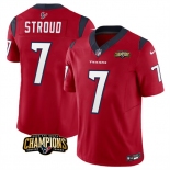 Men's Houston Texans #7 C.J. Stroud Red 2023 F.U.S.E. AFC South Champions Patch Vapor Untouchable Limited Football Stitched Jersey