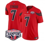 Men's Houston Texans #7 C.J. Stroud Red F.U.S.E. 2024 AFC South Division Champions Vapor Limited Stitched Football Jersey