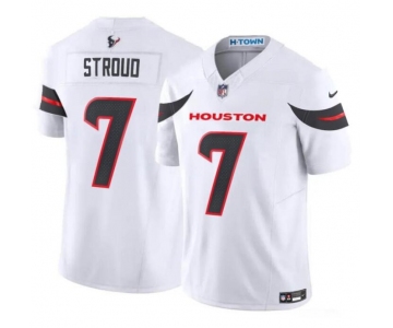 Men's Houston Texans #7 C.J. Stroud White 2024 Vapor F.U.S.E. Limited Stitched Jersey