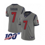 Men's Houston Texans #7 Ka'imi Fairbairn Limited Gray Inverted Legend 100th Season Football Jersey