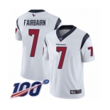 Men's Houston Texans #7 Ka'imi Fairbairn White Vapor Untouchable Limited Player 100th Season Football Jersey