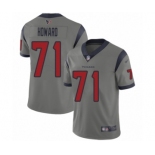 Men's Houston Texans #71 Tytus Howard Limited Gray Inverted Legend Football Jersey