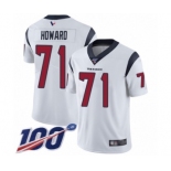 Men's Houston Texans #71 Tytus Howard White Vapor Untouchable Limited Player 100th Season Football Jersey