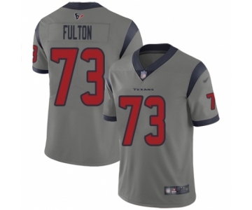 Men's Houston Texans #73 Zach Fulton Limited Gray Inverted Legend Football Jersey