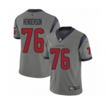 Men's Houston Texans #76 Seantrel Henderson Limited Gray Inverted Legend Football Jersey