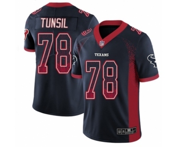 Men's Houston Texans #78 Laremy Tunsil Limited Navy Blue Rush Drift Fashion Football Jersey