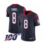 Men's Houston Texans #8 Trevor Daniel Navy Blue Team Color Vapor Untouchable Limited Player 100th Season Football Jersey