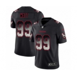 Men's Houston Texans #99 J.J. Watt Black Smoke Fashion Limited Jersey