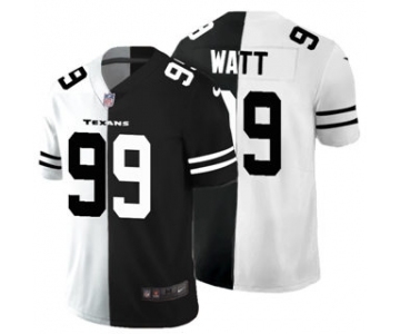 Men's Houston Texans #99 J.J. Watt Black V White Peace Split Vapor Untouchable Limited Football Jersey