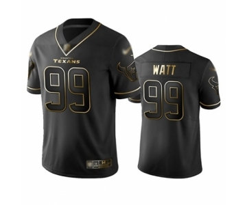 Men's Houston Texans #99 J.J. Watt Limited Black Golden Edition Football Jersey