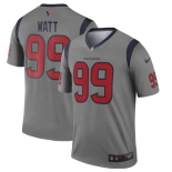 Men's Houston Texans #99 J.J. Watt Lmited Gray Inverted Legend Football Jersey