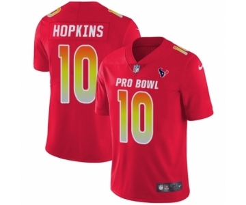 Men's Nike Houston Texans #10 DeAndre Hopkins Limited Red AFC 2019 Pro Bowl NFL Jersey