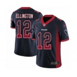 Men's Nike Houston Texans #12 Bruce Ellington Limited Navy Blue Rush Drift Fashion NFL Jersey