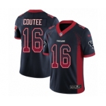 Men's Nike Houston Texans #16 Keke Coutee Limited Navy Blue Rush Drift Fashion NFL Jersey