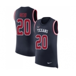 Men's Nike Houston Texans #20 Justin Reid Navy Blue Rush Player Name & Number Tank Top NFL Jersey